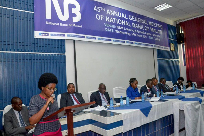 The 45th Annual General Meeting of the shareholders of National Bank of  Malawi On Wednesday, 14th June 2017.