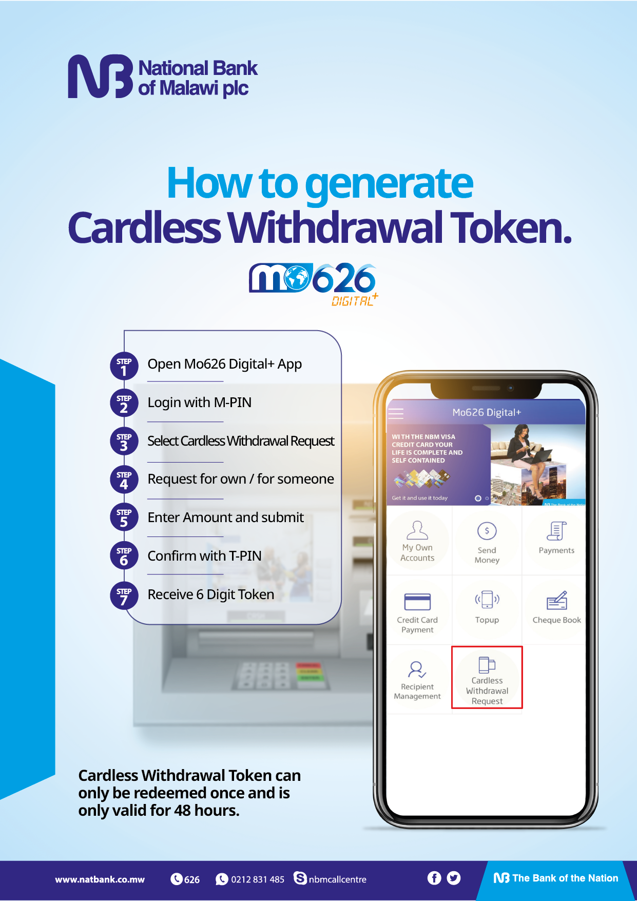 How to generate a Cardless Withdrawal Token